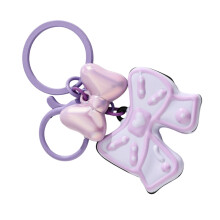 Elegante acryl strik sleutelhanger onbreekbaar ontwerp-Paars