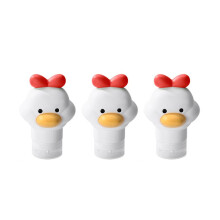 1/3 Pcs Travel Containers Lovely Duck Travel Bottles-Three red