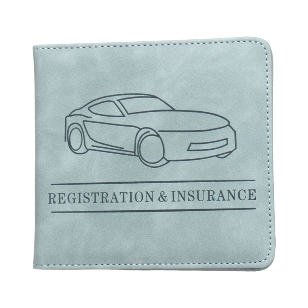 Car Registration And Insurance Card Holder,Car Document- Green 7696000873312
