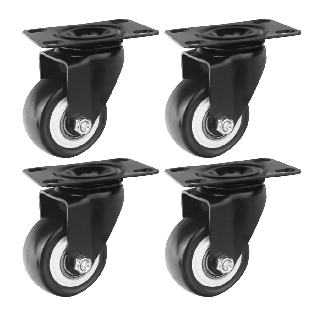 Non-Damaging To Floors Heavy Duty Caster Wheels, Smooth Rotation 360 Polyurethane Swivel Plate Castors For Silent Operation, Industrial Appliances 9198585875845