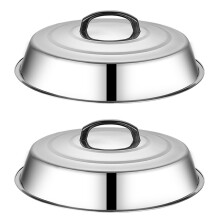 Basting Cover 2Pack 12.6 Inch Stainless Steel Heightened Dome Cover, Flat Griddle Accessories