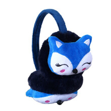 Varme vinterørekopper til børn, justerbar pandebånd med lodden fleeceforing, plyspolstring, sødt tegneseriedesign, let og behageligt blødt stof