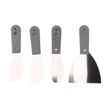 Plamuurmes set met koolstofstalen bladen. Flexibele koolstofstalen bladen met holle, antislip handgrepen. Perfect voor gips, behang, bakken en