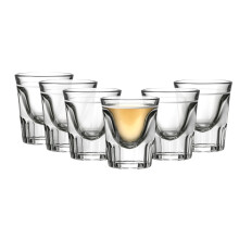 Whiskey Shot Glass 2oz with 1oz Line (6 pack)