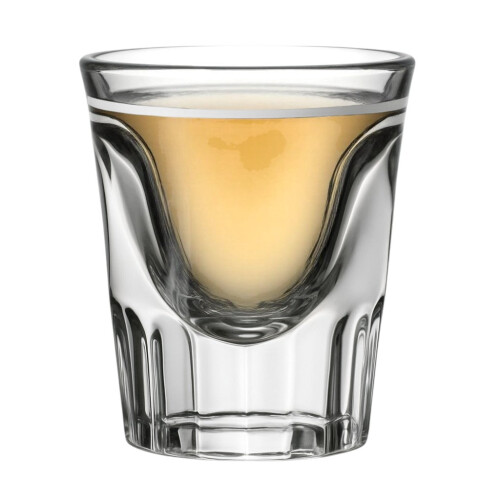 Whiskey Shot Glass 2oz with 1oz Line (6 pack) 2