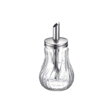 Sukkerdispenser i glass med allsidig design, tut for nøyaktig og enkel helling, egnet for salt og spisskummen, slitesterkt glass som motstår