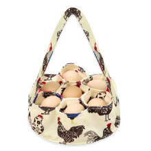 Large Egg Canvas Bag With Inner Capacity, Poultry Transport, Chickens And Geese, Beige, One Size Fits All, Easy To Clean
