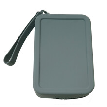 Sac de rangement cosmétique en Silicone avec poignée,-Vert olive