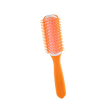 Brosse coiffante à 9 rangées de broches en nylon pour-Orange
