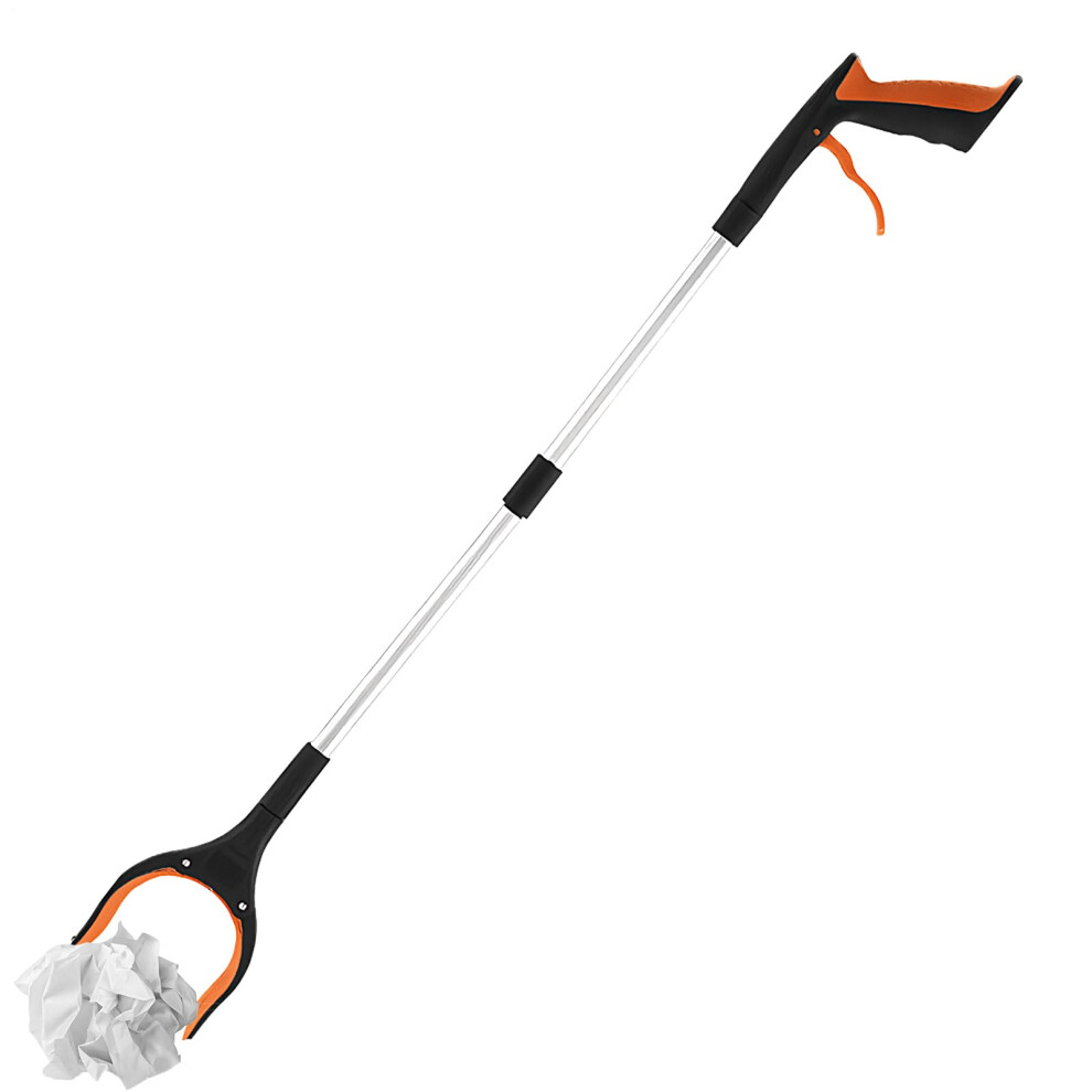 Reacher Tool Orange Lightweight 33Inch Folding Beacon Grabber Stick Reacher Pickup Tool For Seniors