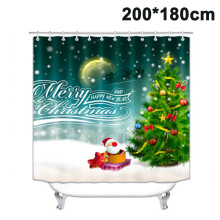 Veelzijdige toepassingen, verstevigde knoopsgaten, kerstdouchegordijn, machinewasbaar, gemakkelijk te onderhouden.