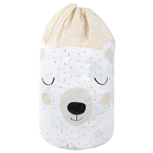 Waterproof Storage Bin Decorative Wall Hooks Foldable Laundry Hamper Drawstring Closure Large Capacity Lightweight Durable Dust Moisture Mildew Proof