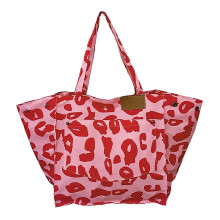 Koreanische Mode-Shopper-Tasche mit Leopardenmuster, große-Rosa