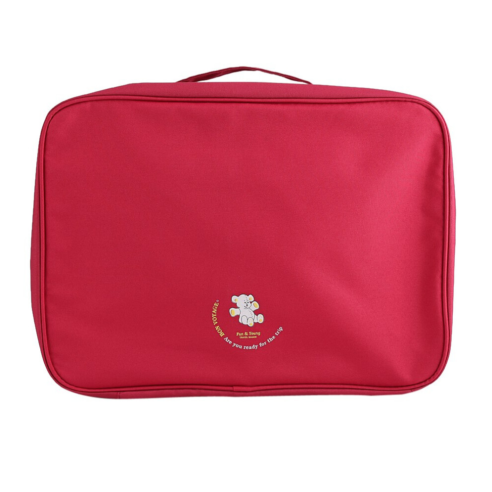 Cosmetic Organizer Bag, Red, Large Capacity & Versatile Design, Premium Quality, Easy to Carry, For Women's Makeup & Toiletries