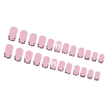 Square Press on Nail Leopard Designs French Tip Fake Nail Kleber