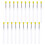 20pcs Silicone Lip Brushes With Protective Caps Makeup-Yellow 1
