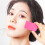 Silicone Cosmetic Brush Streakless Coverage Skin Safe Flat-Pink 2