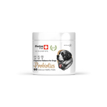 Swiss Vet Probiotics dla psów - Wsparcie Trawienia Suplement, Smakowite Kąski, Naturalny Skład, Bez Zbóż i Glutenu, 60 szt.