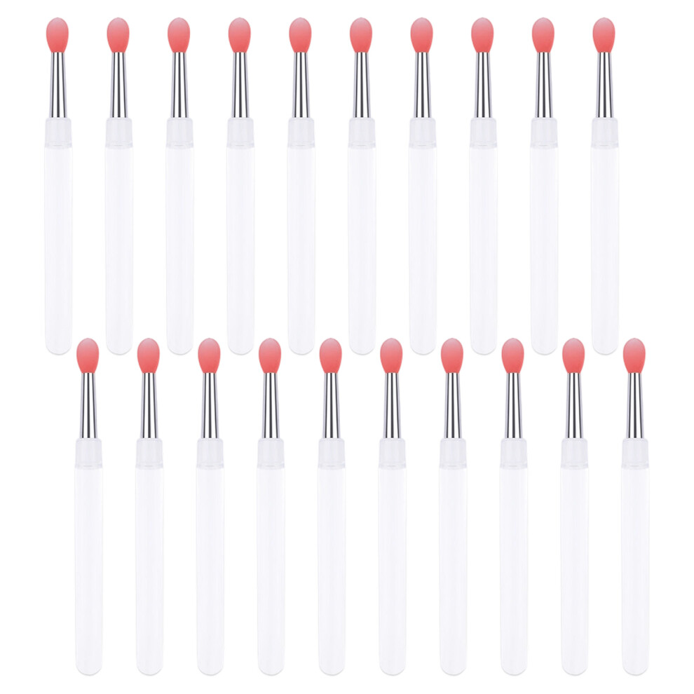 Red 20Pcs Reusable Silicone Lip Applicators Hygienic-Crimson