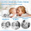 (White) mini printer, mini thermal printer, mini photo printer, mini sticker printer, laser printer, pocket printer, wireless printer 5