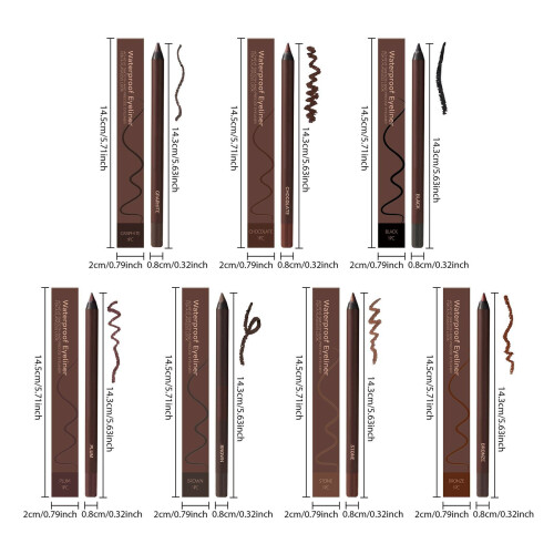Hypoallergenics Eyeliners With Fine Tip Creates-brown 2