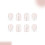 Short Square Press On Nail With White Sparkles Tips Fake Nail 6
