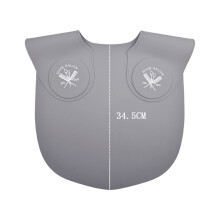 Reusable Waterproof Hairdressing Cape Folding Silicone-Gray