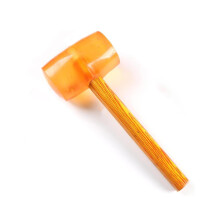 Rubber Hammer With Transparent Wooden Handle And Flat Face Type 750 For Floor Tile Installation And MultiSurface Use