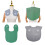 Reusable Waterproof Hairdressing Cape Folding Silicone-Gray 3