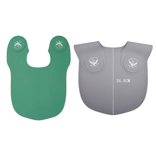 Reusable Waterproof Hairdressing Cape Folding Silicone-Gray 1
