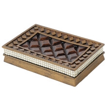 Multipurpose Storage Solution Wooden Memory Box, Elegant Resin Material For Decorative Home Accents, Rounded Edge Avoids Hurting Hands And Ensures Saf