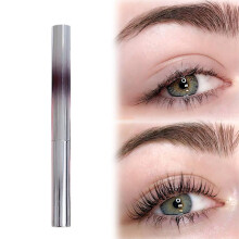 Iron Wand Mascara, New Brushless Metal Wand Mascara Black-Brown
