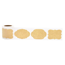 300Stücke Kraft Etiketten Aufkleber, Etiketten Rolle Kleine Klebepunkte Kraft, Geschenk Decoratie Sticker, Sticker voor Flasche Handwerk