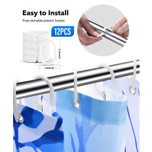 Waterdicht, sneldrogend douchegordijn met kleurechte HD-print voor langdurige schoonheid en verstevigde bovenzoom voor stabiliteit, 72x72 inch.