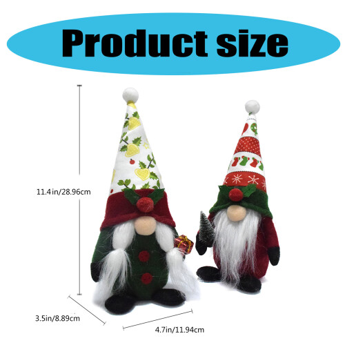 Ensemble de 2 poupées Gnomes saisonnières, décoration de noël 2