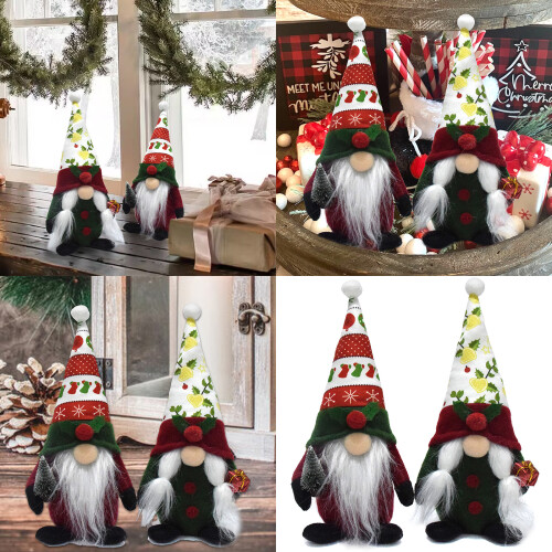 Ensemble de 2 poupées Gnomes saisonnières, décoration de noël 1