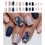 24 Pcs Autumn Winter Press On Nails Square Artificial Nails 1