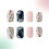 24 Pcs Autumn Winter Press On Nails Square Artificial Nails 7