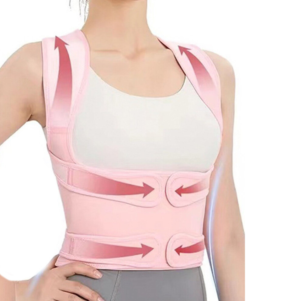 Pink Ergonomic Back Posture Corrector For Reducing Back- S
