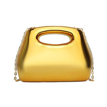 Elegant Acrylic Evening Bag with Chain Strap Modern-rose gold