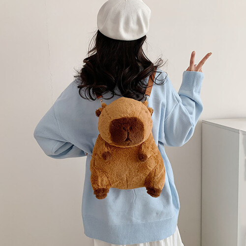 Modern Capybara Stuffed Backpacks With Adjustable Strap-C 2