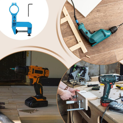Electric Drill Fixer Bench Drill Holder, Adjustable Angle Drill Stand for Hand Grinders, Compatible with Countertop Tools 2