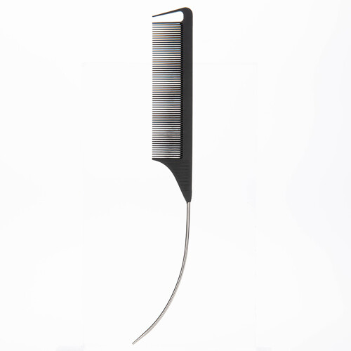 Long Steel Pin Pin Tail Combs for Teasing and Parting-Black