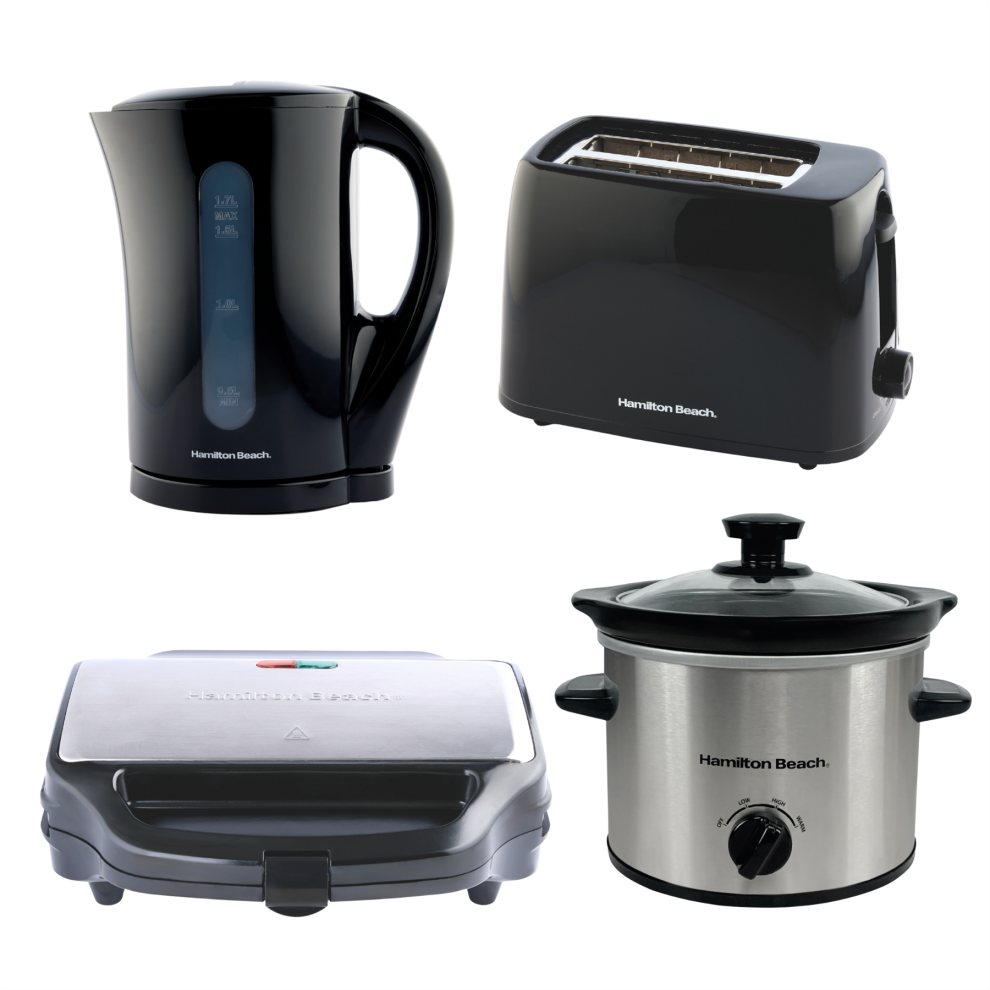 Hamilton Beach Essentials Kettle, Toaster, Sandwich Toaster & Slow Cooker By
