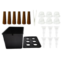 Propagation Trays 6Cell With Lid For Seedlings Indoor Germination Trays Black Plastic