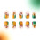 Thanksgiving Fall Press on Nails Short False Nails Maple Leaves 6