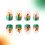 Thanksgiving Fall Press on Nails Short False Nails Maple Leaves 7