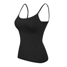 5 Pack Training Bras For Teens Girls Cotton Undershirt Adjustable Spaghetti Strap Camisole Tank Tops Size M Black