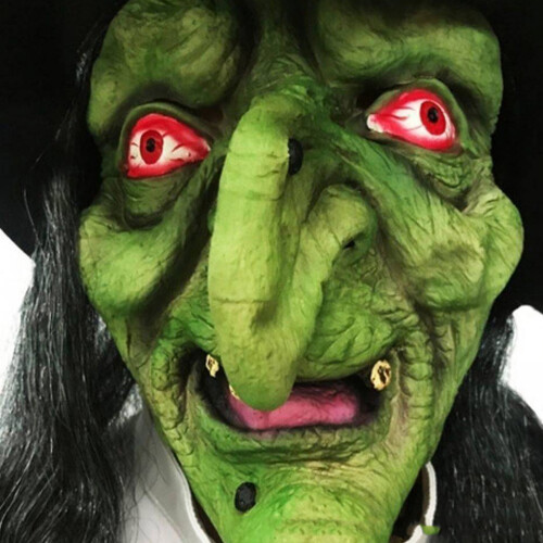Μάσκα Στολής Λάτεξ για Halloween Κακιά Μάγισσα Πρόσωπο με Ρεαλιστικές Λεπτομέρειες 1
