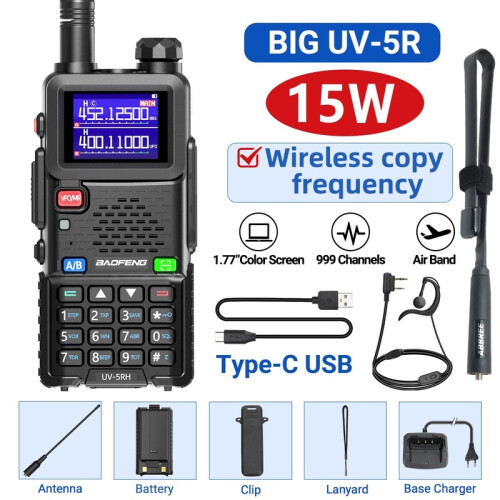 Walkie 5RH 10W Flugfunkgerät, inklusive H-48cm Antenne
